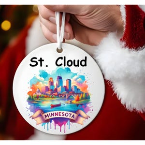Minnesota State Ornament-Minnesota Travel Souvenir-Minnesota Christmas Ornament-Home State gift-Personalized Minnesota State Ornament