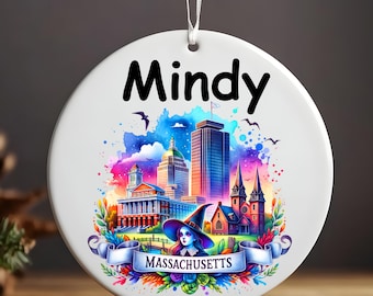 Personalized Massachusetts State Ornament: Boston & Cape Cod Souvenir
