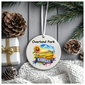 Personalized Kansas State Ornament: Sunflower State Christmas Decor