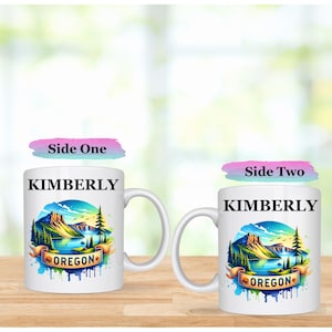 Personalized Oregon Coffee Mug: State Souvenir Gift