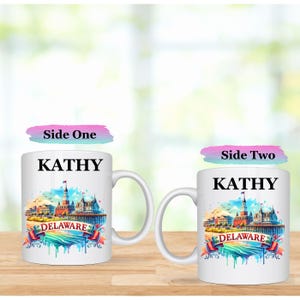 Delaware Lover-Delaware State Mug-Delaware Travel Coffee Mug-Personalized Delaware Mug-Delaware Souvenir Gift-Custom Name Mug