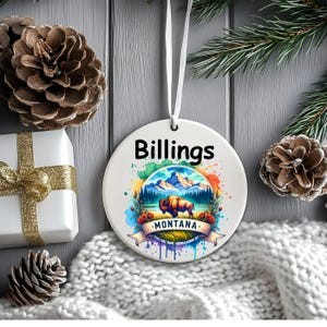 Personalized Montana Ornament: Big Sky Country Travel Souvenir