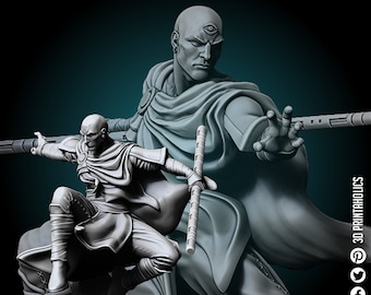 Monk - Premium Plant Based Resin 3D Printed Miniature, TableTop Gaming, Dungeons and Dragons Fantasy Creature Figure, Gift