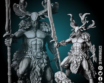 Lord of the Hunt - Premium 4k Plant Based Resin 3D Printed Miniature, TableTop Gaming, Dungeons and Dragons Fantasy Creature Figure, Gift