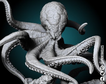 Kraken - Premium Plant Based Resin 3D Printed Miniature, TableTop Gaming, Dungeons and Dragons Fantasy Creature Figure, Gift