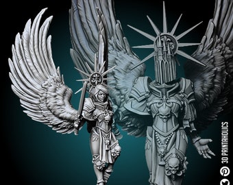 Battle Sister Hero Boss - Premium 4k Plant Based Resin 3D Printed Miniature, TableTop Wargaming, Dungeons and Dragons, Battle Army