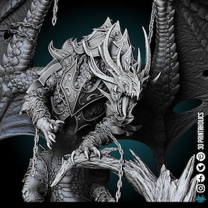 装甲盲目ドラゴン - プレミアム植物ベース樹脂 3D プリントミニチュア、テーブルトップゲーム、ファンタジークリーチャーフィギュア、プリントの王