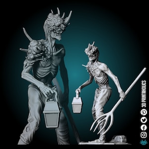 Villageois corrompu - Miniature imprimée en 3D en résine à base de plantes 4k de qualité supérieure, jeu de table, figurine de créature fantastique Donjons et Dragons, cadeau