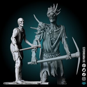 Villageois corrompu - Miniature imprimée en 3D en résine à base de plantes 4k de qualité supérieure, jeu de table, figurine de créature fantastique Donjons et Dragons, cadeau