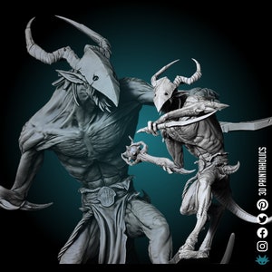 Infernum Soldat - Premium 4k Plant Based Resin 3D gedruckte Miniatur, TableTop Gaming, Fantasy Kreatur Figur, Lord of the Print