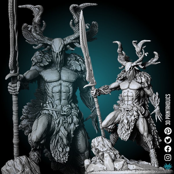 Lord of the Hunt - Premium 4k Plant Based Resin 3D Printed Miniature, TableTop Gaming, Dungeons and Dragons Fantasy Creature Figure, Gift