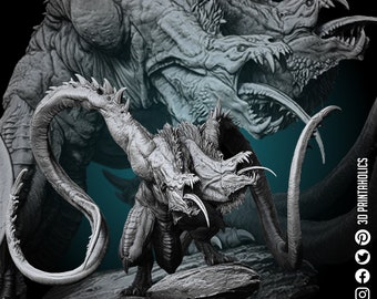 Demogorgon - Premium Plant Based Resin 3D Printed Miniature, TableTop Gaming, Fantasy Creature Figure, Lord of the Print