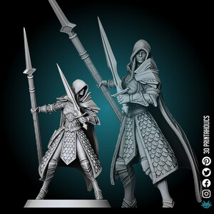 Elf Soldier - Premium Plant Based Resin 3D Geprinte Miniatuur, TableTop Gaming, Dungeons and Dragons Fantasy Creature Figuur