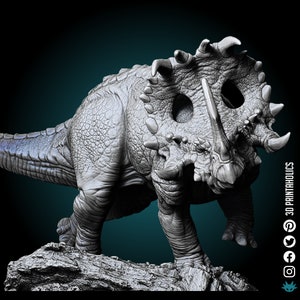 Sinoceratops Dinosaur - Premium Plant Based Resin 3D Printed Miniature, TableTop Gaming, Dungeons and Dragons Fantasy Creature Figure, Gift