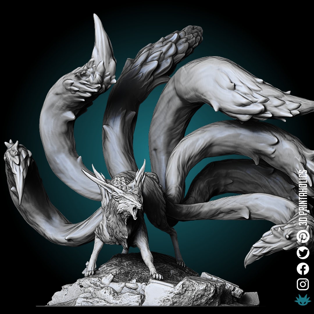 Kitsune Mother Premium 4k Plant Based Resin 3D Printed Miniature