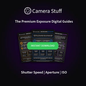 Fusklappspaket för fotografering, guide till exponeringstriangel för kamera, bländare/slutartid/ISO-fält i PDF-format, fusklappspaket för nybörjare för systemkamera/spegellös DSLR