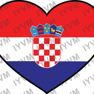 Croatia Flag Sticker Decal / Zagreb / Croatian / Republika Hrvatska / Republic of Croatia