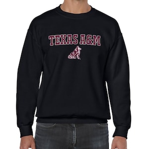 Texas A & M Universität Aggies Sweatshirt Personalisieren Sie es mit Ihrem Namen Fertigen Sie das Sweatshirt TAM Logo besonders an