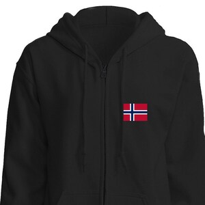 Norway Flag Unisex Full-zip Hoodie / Norwegian / Kingdom of Norway / Oslo