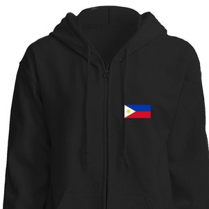 Philippines Flag Unisex Full-zip Hoodie / Republic of the Philippines / Republika ng Pilipinas / Manila / Filipino