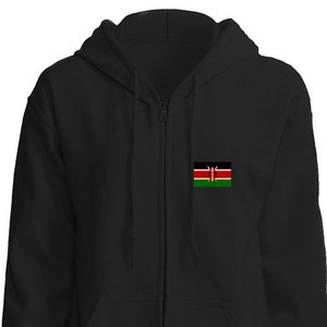 Kenya Flag Unisex Full-zip Hoodie / Republic of Kenya / Harambee / Nairobi / Kenyan