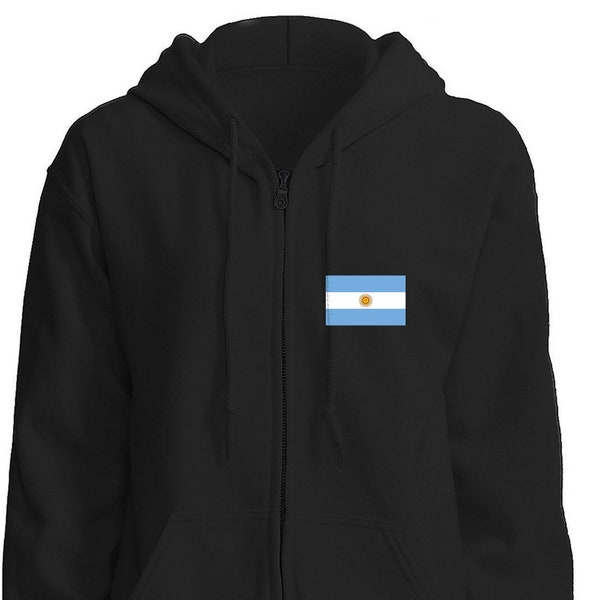 Argentina Flag Unisex Full-zip Hoodie / Buenos Aires / En unión y libertad / Argentine Argentinian