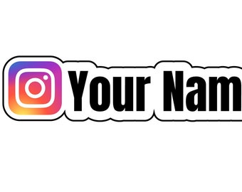 Personalized Instagram Username Decal Sticker Social Media Handle User ID Sticker Tag