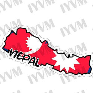 Nepal Flag Decal - Etsy