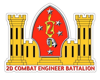 US Marine Corps Badge Sticker Decal  2nd Combat Engineer Battalion That Other Battalion Car Sticker Bumper Sticker for Car Emblem