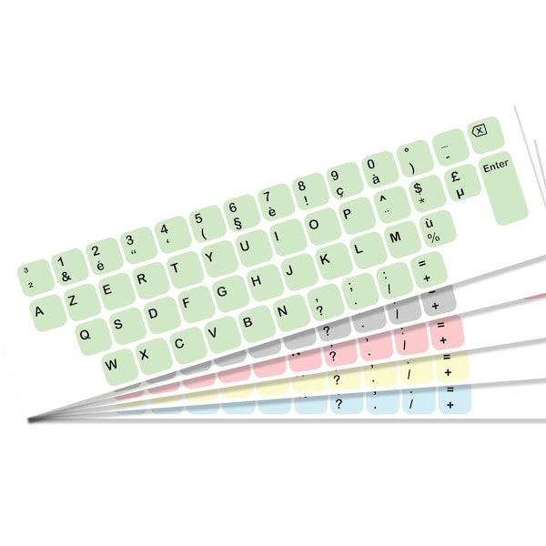 AZERTY Sticker Clavier Autocollant Vinyle Décalcomanie