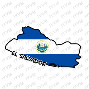 El Salvador Map Iron On Heat Transfer Vinyl HTV / Republic of El Salvador / Dios, Unión, Libertad / San Salvador / Salvadoran Salvadorian