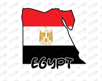 Egypt Map Iron On Heat Transfer Vinyl HTV / Arab Republic of Egypt / Cairo / Egyptian