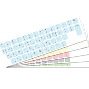 Koreanischer QWERTY Keyboard Sticker in mehreren Farben Vinyl Aufkleber