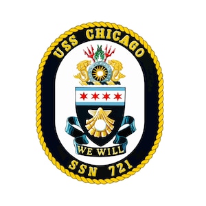 USS Chicago SSN-721 Emblema Adesivo Decalque Los Angeles Classe Attack Submarino Adesivo de carro Adesivo para emblema de carro