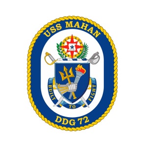 USS Mahan DDG-72 Badge Sticker Decal Arleigh Burke Class Destroyer Car Sticker Bumper Sticker for Car Emblem