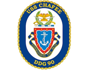 USS Chafee DDG-90 Badge Sticker Decal Arleigh Burke Class