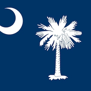 South Carolina Flagge Vinyl Aufkleber - Palmetto State Pride