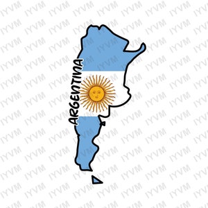 Argentina Map Iron On Heat Transfer Vinyl HTV / Buenos Aires / En unión y libertad / Argentine Argentinian