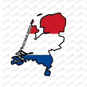 Mapa holandês ferro em vinil de transferência de calor HTV / Holanda / Holanda / Je maintiendrai / Amsterdã / Holandês