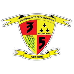 Stickers Decal for US Marine Corps Badge 3rd Battalion 5th Marines Darkhorse Car Sticker Bumper Sticker for Car Emblem