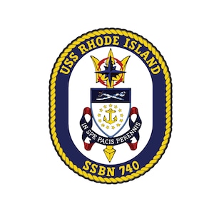 USS Rhode Island SSBN-740 Emblema Adesivo Decalque Ohio Classe Míssil Balístico Submarino Adesivo de carro Adesivo para emblema de carro