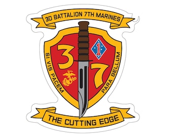 Stickers Decal for US Marine Corps Badge 3rd Battalion 7th Marines The Cutting Edge Car Sticker Bumper Sticker for Car Emblem