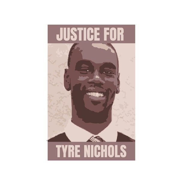 Justice for Tyre Nichols Sticker Decal End Police Terror Sticker Decal Justice for Death