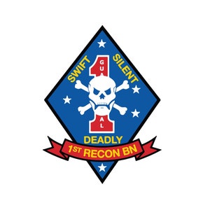 US Marine Corps Badge Sticker Decal 1st Reconnaissance Battalion Swift, Silent, Deadly Auto Sticker Bumper Sticker voor Auto embleem
