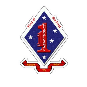 Calcomanías adhesivas para insignia del Cuerpo de Marines de EE. UU., 1.er Batallón, 1.er Marines, primera pegatina para el parachoques del coche, emblema del coche