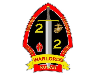 Stickers Decal for US Marine Corps Badge 2nd Battalion 2nd Marines Warlords Car Sticker Bumper Sticker for Car Emblem