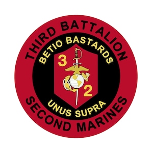 Pegatinas adhesivas para insignia del Cuerpo de Marines de EE. UU., 3er Batallón, 2.º Marines, Betio Bastards, pegatina para parachoques de coche, emblema de coche