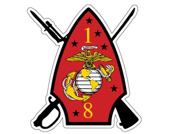 Stickers Decal for US Marine Corps Badge 1st Battalion 8th Marines The Beirut Battalion Car Sticker Bumper Sticker for Car Emblem
