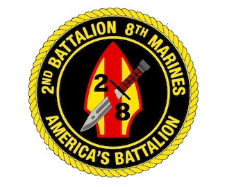 Stickers Decal for US Marine Corps Badge 2nd Battalion 8th Marines America's Battalion Car Sticker Bumper Sticker for Car Emblem