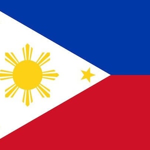 Bandera de Filipinas Hierro en vinilo de transferencia de calor HTV / República de Filipinas / Republika ng Pilipinas / Manila / Filipino